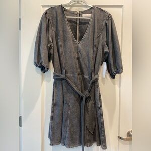 Black Denim Kittenish Dress